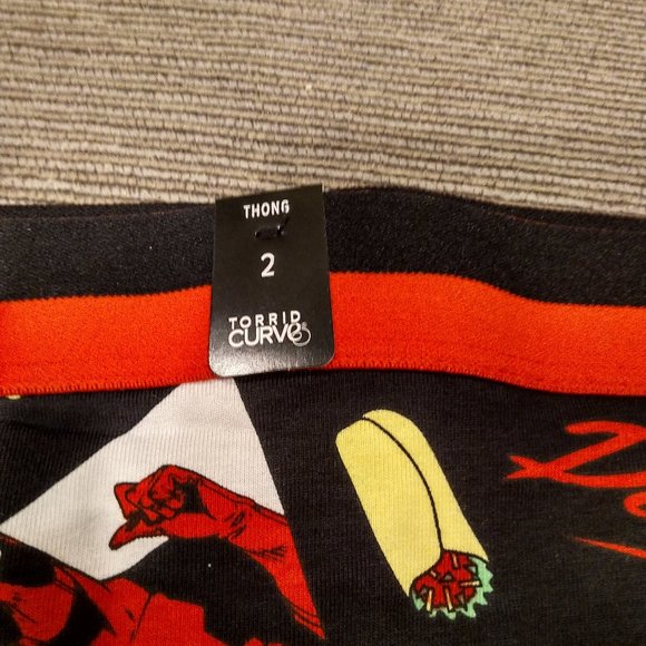 Torrid 2X DEADPOOL TACO TOSS COTTON THONG PANTY - Picture 2 of 3